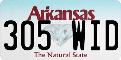 AR license plate 305WID