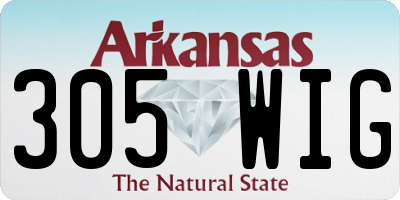 AR license plate 305WIG