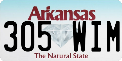 AR license plate 305WIM