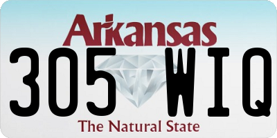 AR license plate 305WIQ
