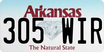 AR license plate 305WIR