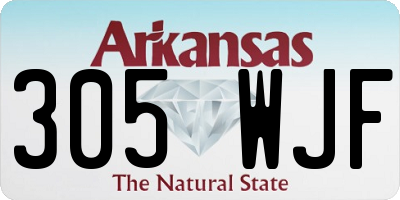 AR license plate 305WJF
