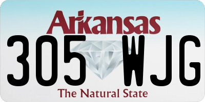 AR license plate 305WJG