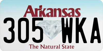AR license plate 305WKA