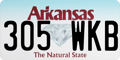 AR license plate 305WKB