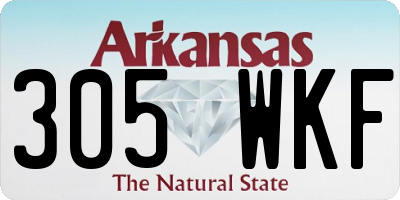 AR license plate 305WKF