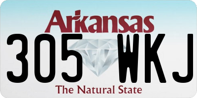 AR license plate 305WKJ