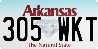 AR license plate 305WKT