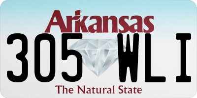 AR license plate 305WLI