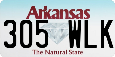AR license plate 305WLK