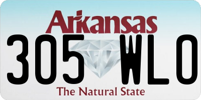AR license plate 305WLO