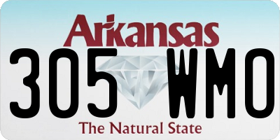 AR license plate 305WMO