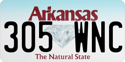 AR license plate 305WNC