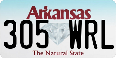 AR license plate 305WRL
