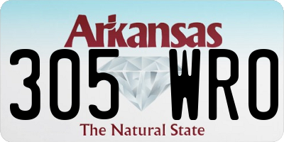 AR license plate 305WRO
