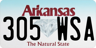 AR license plate 305WSA