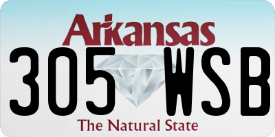 AR license plate 305WSB