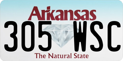 AR license plate 305WSC