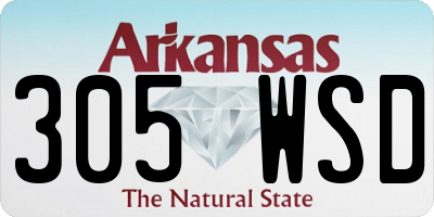 AR license plate 305WSD