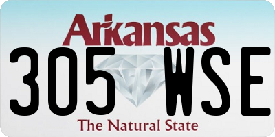 AR license plate 305WSE