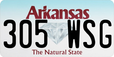 AR license plate 305WSG