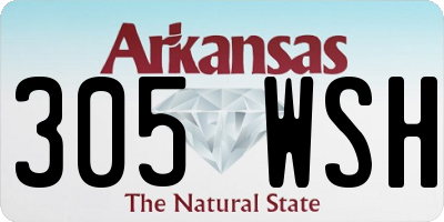 AR license plate 305WSH
