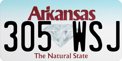 AR license plate 305WSJ