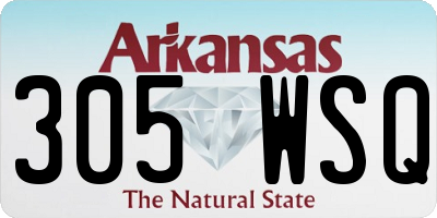 AR license plate 305WSQ