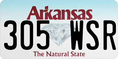 AR license plate 305WSR