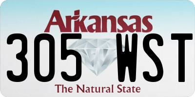 AR license plate 305WST