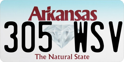 AR license plate 305WSV