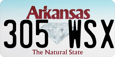 AR license plate 305WSX