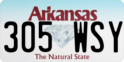 AR license plate 305WSY