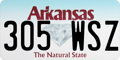 AR license plate 305WSZ