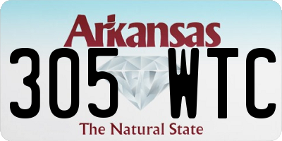 AR license plate 305WTC