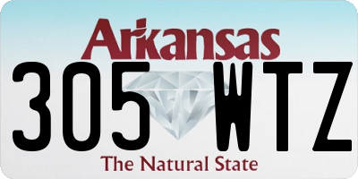 AR license plate 305WTZ