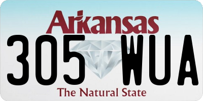 AR license plate 305WUA