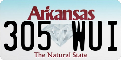 AR license plate 305WUI