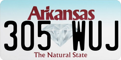 AR license plate 305WUJ