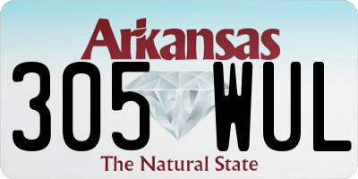 AR license plate 305WUL