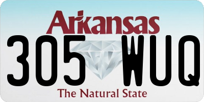 AR license plate 305WUQ