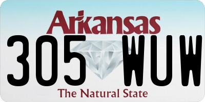 AR license plate 305WUW
