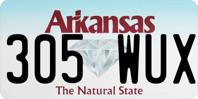 AR license plate 305WUX
