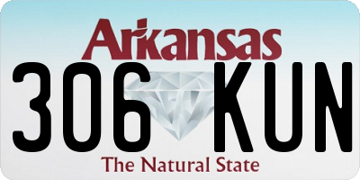 AR license plate 306KUN