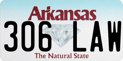 AR license plate 306LAW