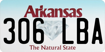 AR license plate 306LBA