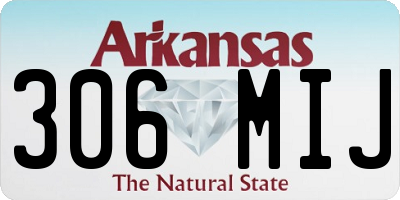 AR license plate 306MIJ