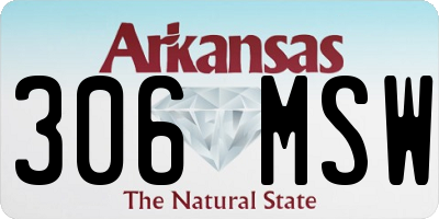 AR license plate 306MSW