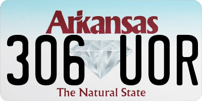 AR license plate 306UOR