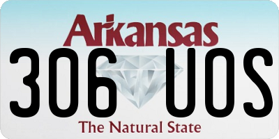 AR license plate 306UOS